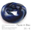 Farbe: Pause in Blau Loopschal handgestrickt