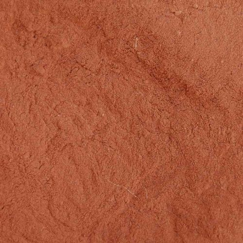 Rotbraunes Catechupulver zum Pflanzenfärben von Naturfasern wie Wolle und Seide