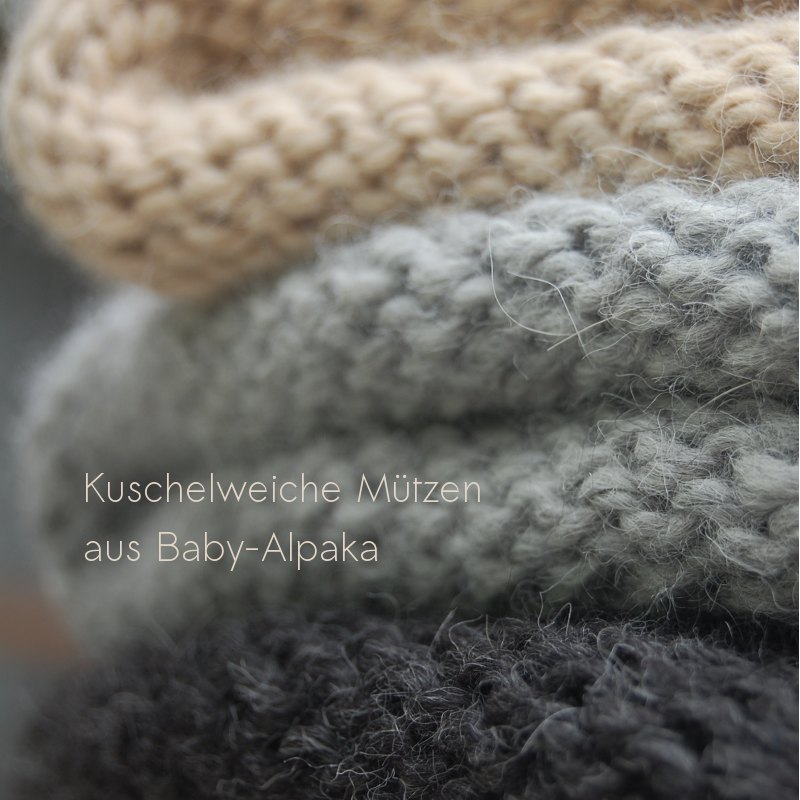 Vollbild Naturfarbenes Babyalpaka - für kuschelwarme Strickpullover und Strickjacken, Mützen, Schal