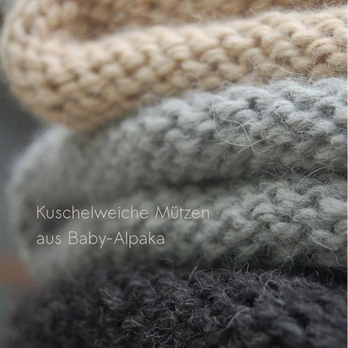Naturfarbenes Babyalpaka - für kuschelwarme Strickpullover und Strickjacken, Mützen, Schal