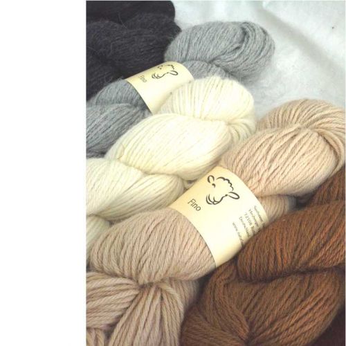 Alpakagarn Fino - Stränge in allen Naturfarben von natur über beige bis schwarz