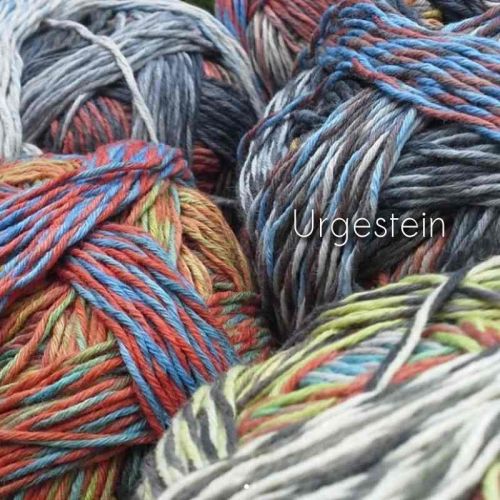 Knäuel in Erd-Tönen meliert mit Farbverlauf - Crazy-Cotton Zauberball