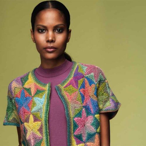 Buntes Jäckchen in Patchwork-Optik von Schoppel