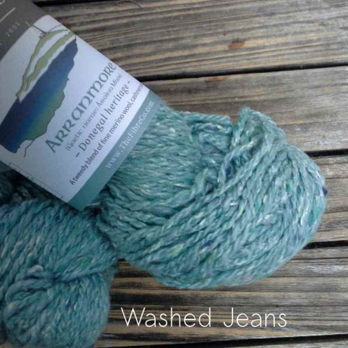 Strang Arranmore in der Farbe Washed Jeans - helles Blau mit Tweed-Einschlüssen