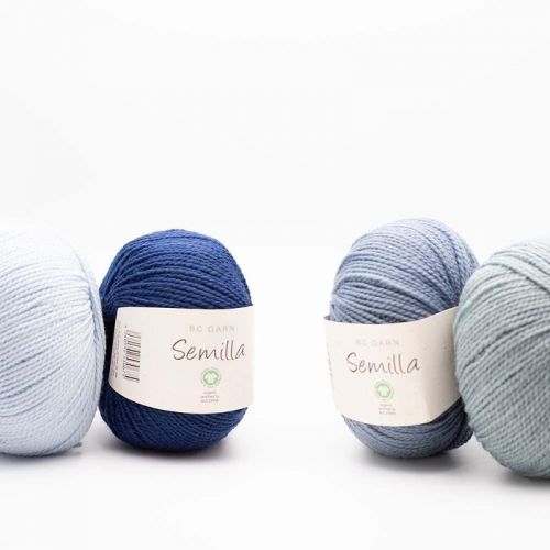 4 blaue Knäuel Semilla
