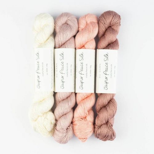 4 Stränge Peace-Silk in Soften Farben - gewaltfreie Seide